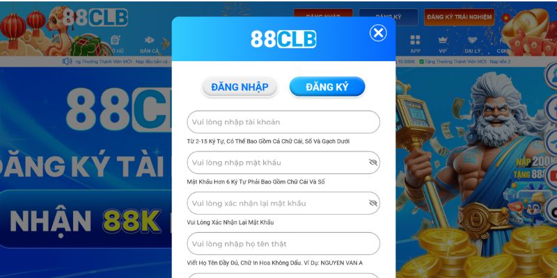 Hướng dẫn cách tạo tài khoản tại 88clb 